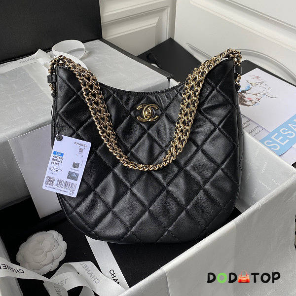 Chanel Hobo Handbag Black Size 26 x 26 x 8 cm - 1