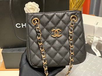 Chanel Bucket Bag Black Size 17 x 15 x 9 cm