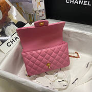 Chanel Mini Flap Bag With Top Handle Pink Size 13 x 20 x 9 cm - 6