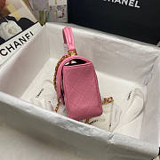 Chanel Mini Flap Bag With Top Handle Pink Size 13 x 20 x 9 cm - 5