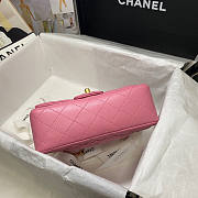 Chanel Mini Flap Bag With Top Handle Pink Size 13 x 20 x 9 cm - 4
