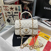 Chanel Mini Flap Bag With Top Handle White Size 13 x 20 x 9 cm - 1