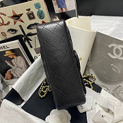 Chanel Mini Flap Bag With Top Handle Black Size 13 x 20 x 9 cm - 3