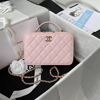 Chanel Vanity Case Pink Size 18.5 x 12.5 x 6 cm