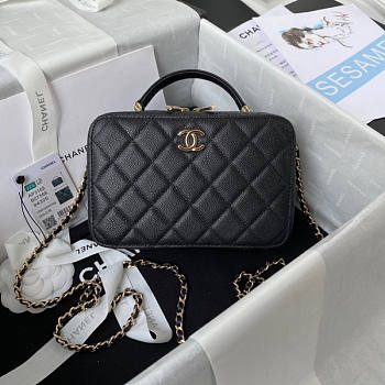 Chanel Vanity Case Black Size 18.5 x 12.5 x 6 cm