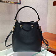 Prada Saffiano Leather Bucket Bag Black Size 22.5 x 13 x 21.5 cm - 3