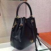 Prada Saffiano Leather Bucket Bag Black Size 22.5 x 13 x 21.5 cm - 4