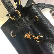 Prada Saffiano Leather Bucket Bag Black Size 22.5 x 13 x 21.5 cm - 5