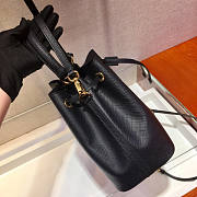 Prada Saffiano Leather Bucket Bag Black Size 22.5 x 13 x 21.5 cm - 6