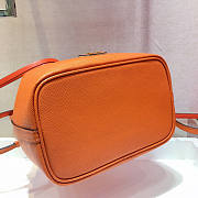 Prada Saffiano Leather Bucket Bag Orange Size 22.5 x 13 x 21.5 cm - 2