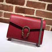 Gucci Dionysus Mini Leather Chain Bag Red Size 20 x 13.5 x 3 cm - 1