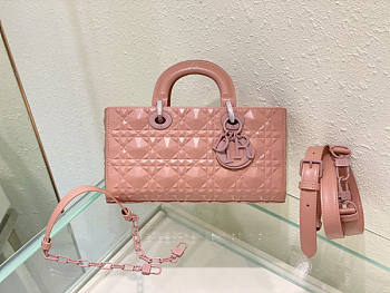 Dior Lady D-Joy Bag Pink Size 26 x 13.5 x 5 cm