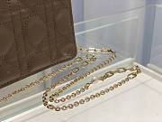 Dior Lady Dior Chain Pouch Grey Size 19.5 x 12.5 x 5 cm - 3