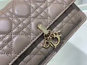 Dior Lady Dior Chain Pouch Grey Size 19.5 x 12.5 x 5 cm - 6