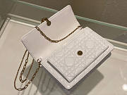 Dior Lady Dior Chain Pouch White Size 19.5 x 12.5 x 5 cm - 5