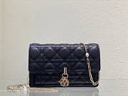 Dior Lady Dior Chain Pouch Black Size 19.5 x 12.5 x 5 cm - 1