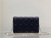 Dior Lady Dior Chain Pouch Black Size 19.5 x 12.5 x 5 cm - 2