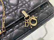 Dior Lady Dior Chain Pouch Black Size 19.5 x 12.5 x 5 cm - 5