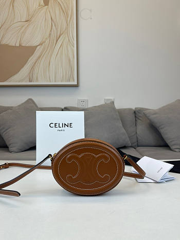 Celine Crossbody Oval Purse Size 16 x 12.5 x 4 cm