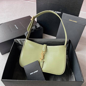 YSL Le 5 À 7 Hobo Bag Green Size 23 x 16 x 6.5 cm