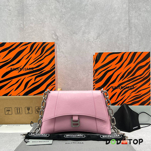 Balenciaga Downtown Small Shoulder Bag With Chain Pink Size 29 x 10 x 18 cm - 1
