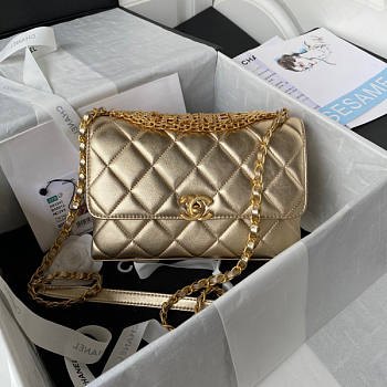 Chanel Small Flap Bag Gold Size 15 x 23 x 7 cm