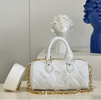 Louis Vuitton LV Wallet On Strap Bubblegram White Size 20 x 12 x 6 cm