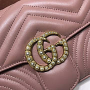Gucci GG Marmont Pearl Chain Belt Bag Pink Size 17 x 22 x 10 cm - 6