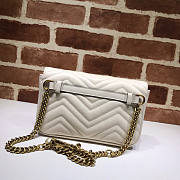 Gucci GG Marmont Pearl Chain Belt Bag White Size 17 x 22 x 10 cm - 6