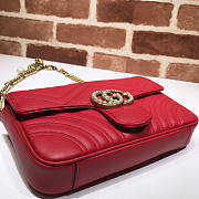 Gucci GG Marmont Pearl Chain Belt Bag Red Size 17 x 22 x 10 cm - 6