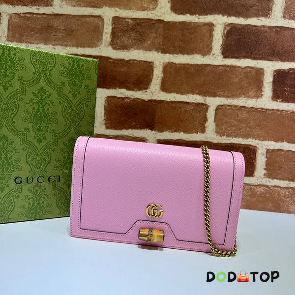 Gucci Diana Mini Bag With Bamboo Pink Size 19 x 11 x 5 cm - 1