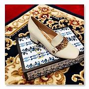 Gucci Prince town Leather White Heel 4.5 cm - 3