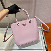 Prada Large Brushed Leather Tote Pink Size 24 x 22 x 6 cm - 6