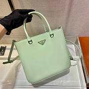 Prada Large Brushed Leather Tote Green Size 24 x 22 x 6 cm - 5