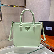 Prada Large Brushed Leather Tote Green Size 24 x 22 x 6 cm - 4