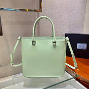 Prada Large Brushed Leather Tote Green Size 24 x 22 x 6 cm - 3