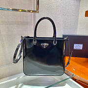 Prada Large Brushed Leather Tote Black Size 24 x 22 x 6 cm - 4