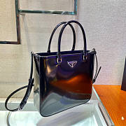 Prada Large Brushed Leather Tote Black Size 24 x 22 x 6 cm - 3