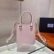 Prada Small Brushed Leather Tote Pink Size 17.5 x 5 x 15 cm - 4