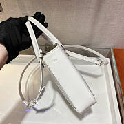 Prada Small Brushed Leather Tote White Size 17.5 x 5 x 15 cm - 6