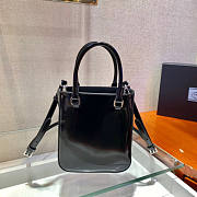 Prada Small Brushed Leather Tote Black Size 17.5 x 5 x 15 cm - 6