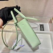 Prada Small Brushed Leather Tote Green Size 17.5 x 5 x 15 cm - 6