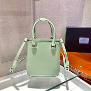 Prada Small Brushed Leather Tote Green Size 17.5 x 5 x 15 cm - 5