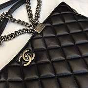 Chanel Dallas Calfskin Shopping Bag Black Size 34  - 3