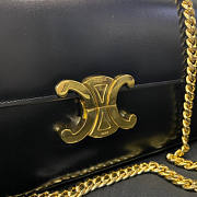 Celine Chain Bag Triomphe Black Gold Hardware Size 33 x 13 x 5 cm - 3
