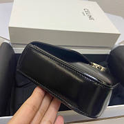 Celine Chain Bag Triomphe Black Silver Hardware Size 33 x 13 x 5 cm - 6
