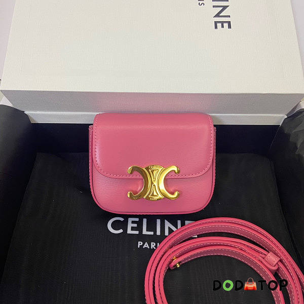 Celine Mini Triomphe Pink Size 11 x 8 x 4 cm - 1