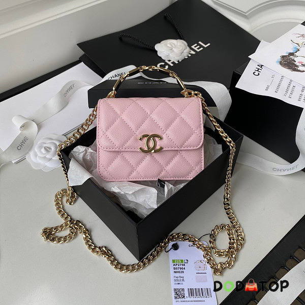 Chanel Clutch With Chain Pink Size 9.5 x 13 x 6 cm - 1