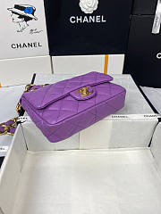 Chanel Small Flap Bag Purple Size 17 x 21 x 6 cm - 3