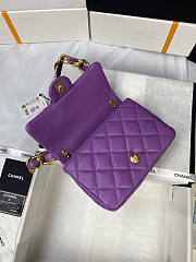 Chanel Small Flap Bag Purple Size 17 x 21 x 6 cm - 4
